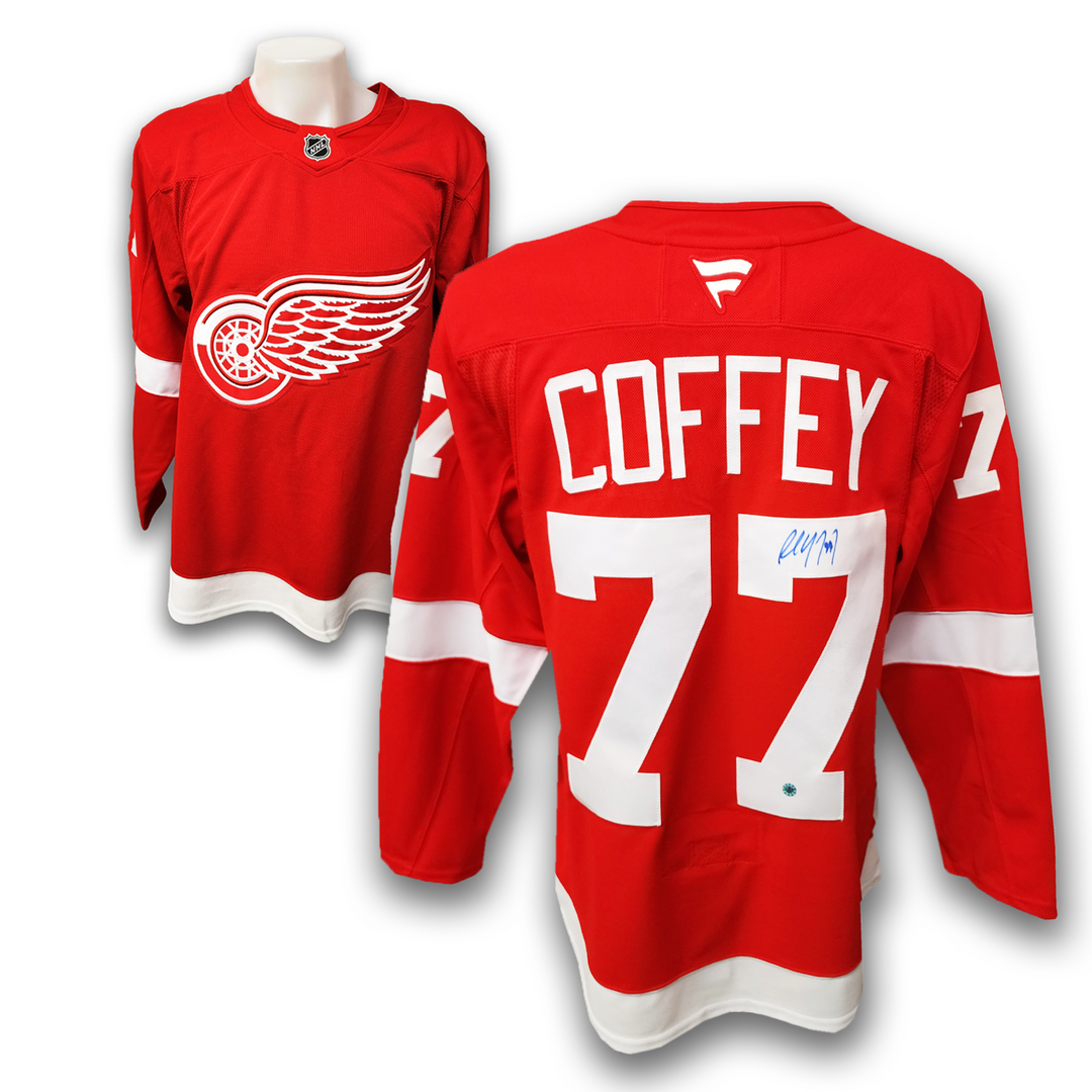 Paul Coffey Autographed Detroit Red Wings Home Fanatics Premium Jersey