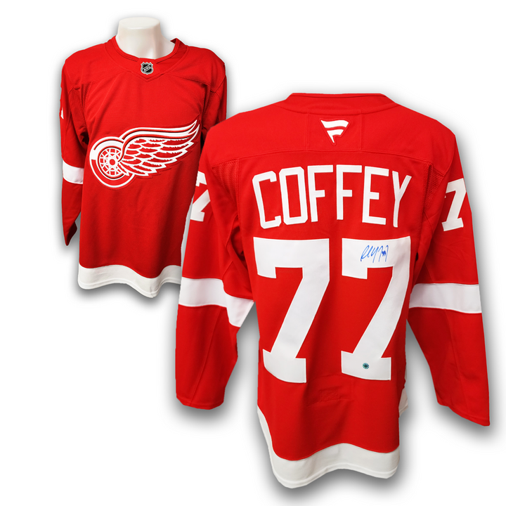 Paul Coffey Autographed Detroit Red Wings Home Fanatics Premium Jersey