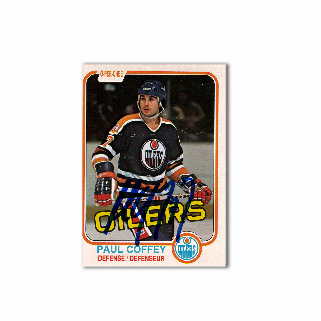 1981-82 OPC #111 PAUL COFFEY Autographed Rookie Card