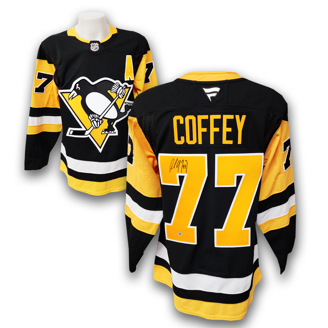 Paul Coffey Autographed Pittsburgh Penguins Home Fanatics Premium Jersey