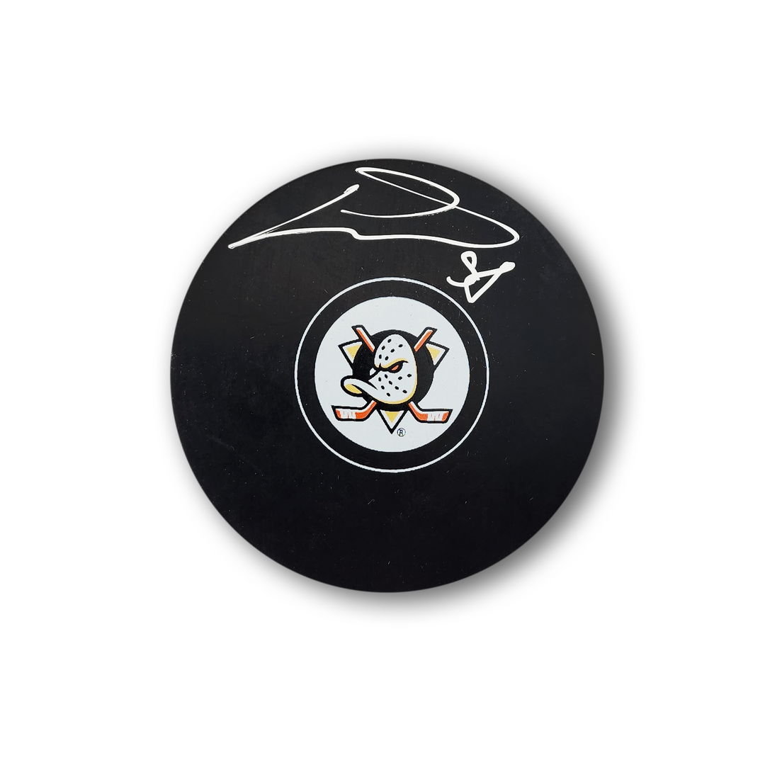 Pavel Mintyukov Autographed Anaheim Ducks Hockey Puck