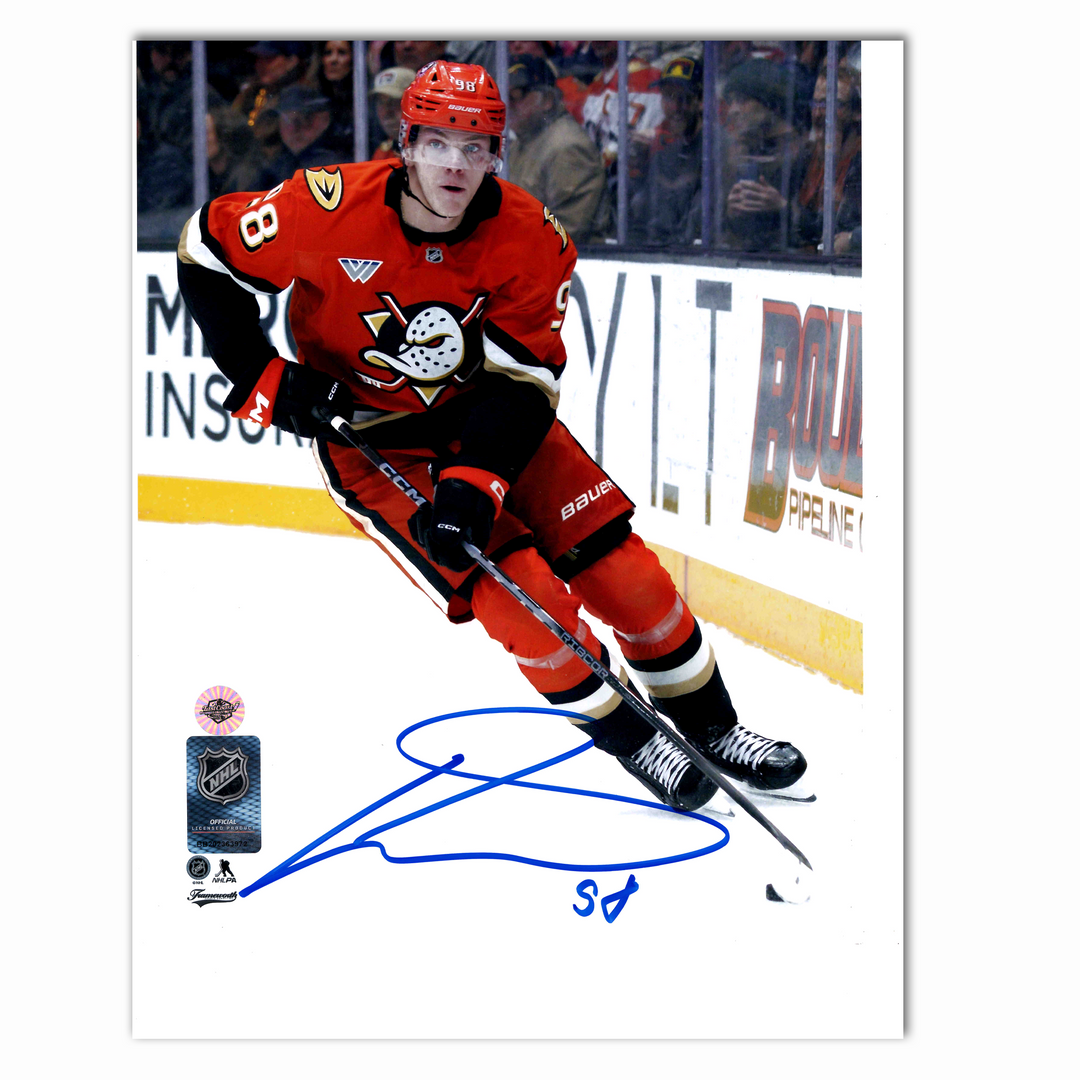 Pavel Mintyukov Autographed Anaheim Ducks Home 8x10 Photo