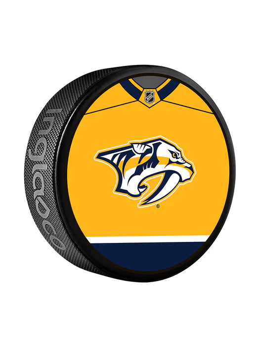 Pre-Order - Pekka Rinne Autographed Nashville Predators Jersey Design Hockey Puck