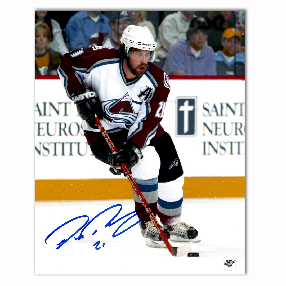 Peter Forsberg Autographed Colorado Avalanche Away 8x10 Photo