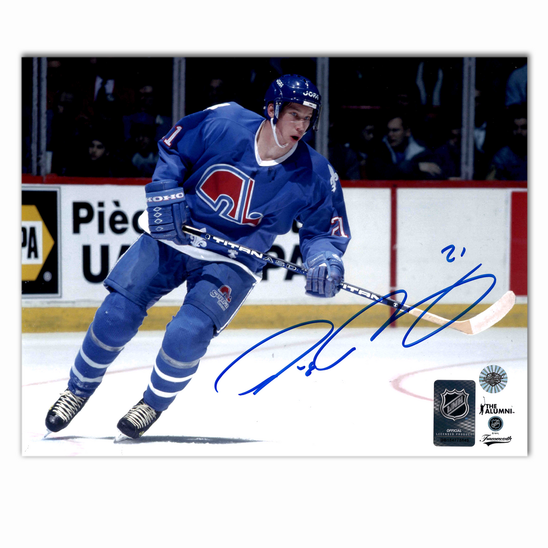Peter Forsberg Autographed Quebec Nordiques Home Horizontal 8x10 Photo