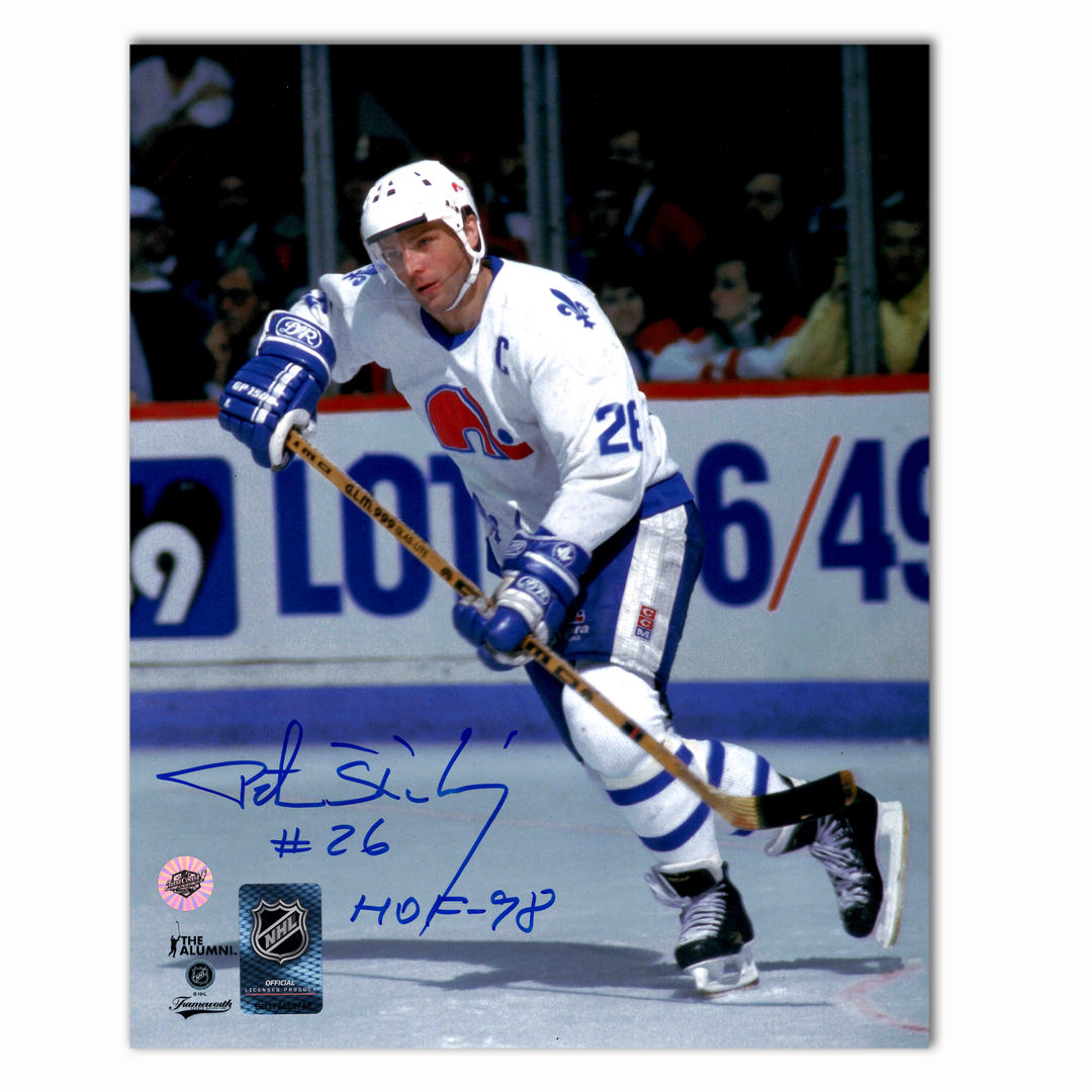 Peter Stastny Autographed Quebec Nordiques Away 8x10 Photo