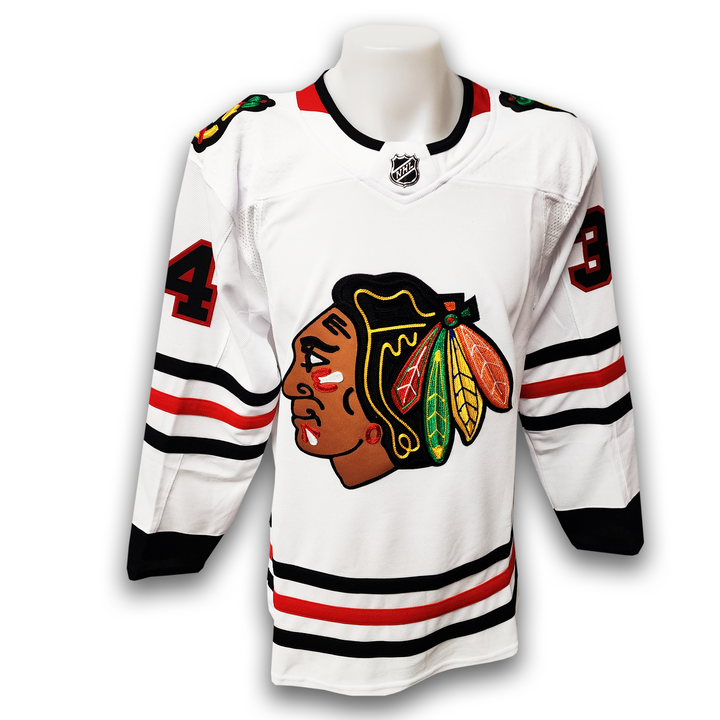 Petr Mrazek Autographed Chicago Black Hawks Away Adidas Jersey