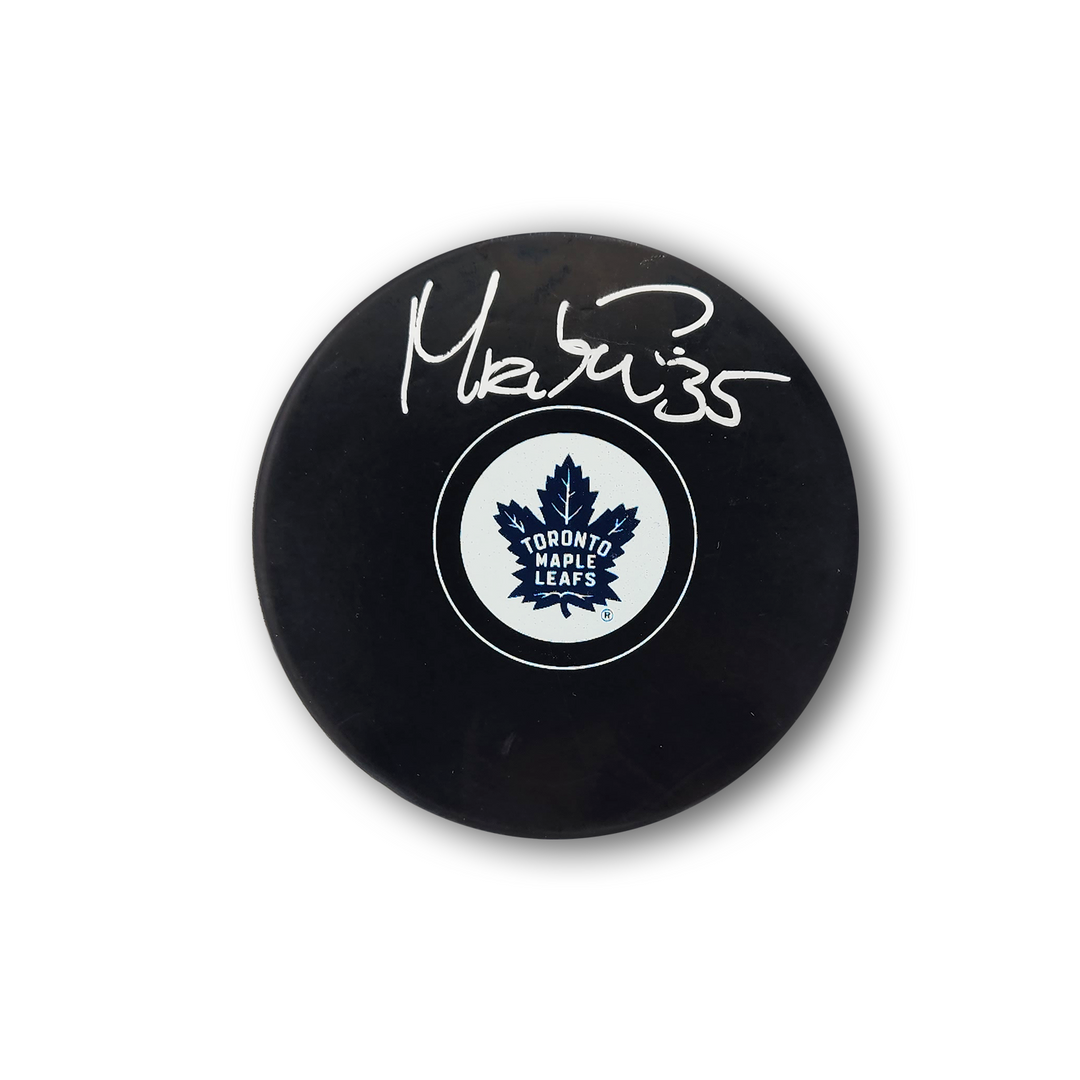 Petr Mrazek Autographed Toronto Maple Leafs Hockey Puck