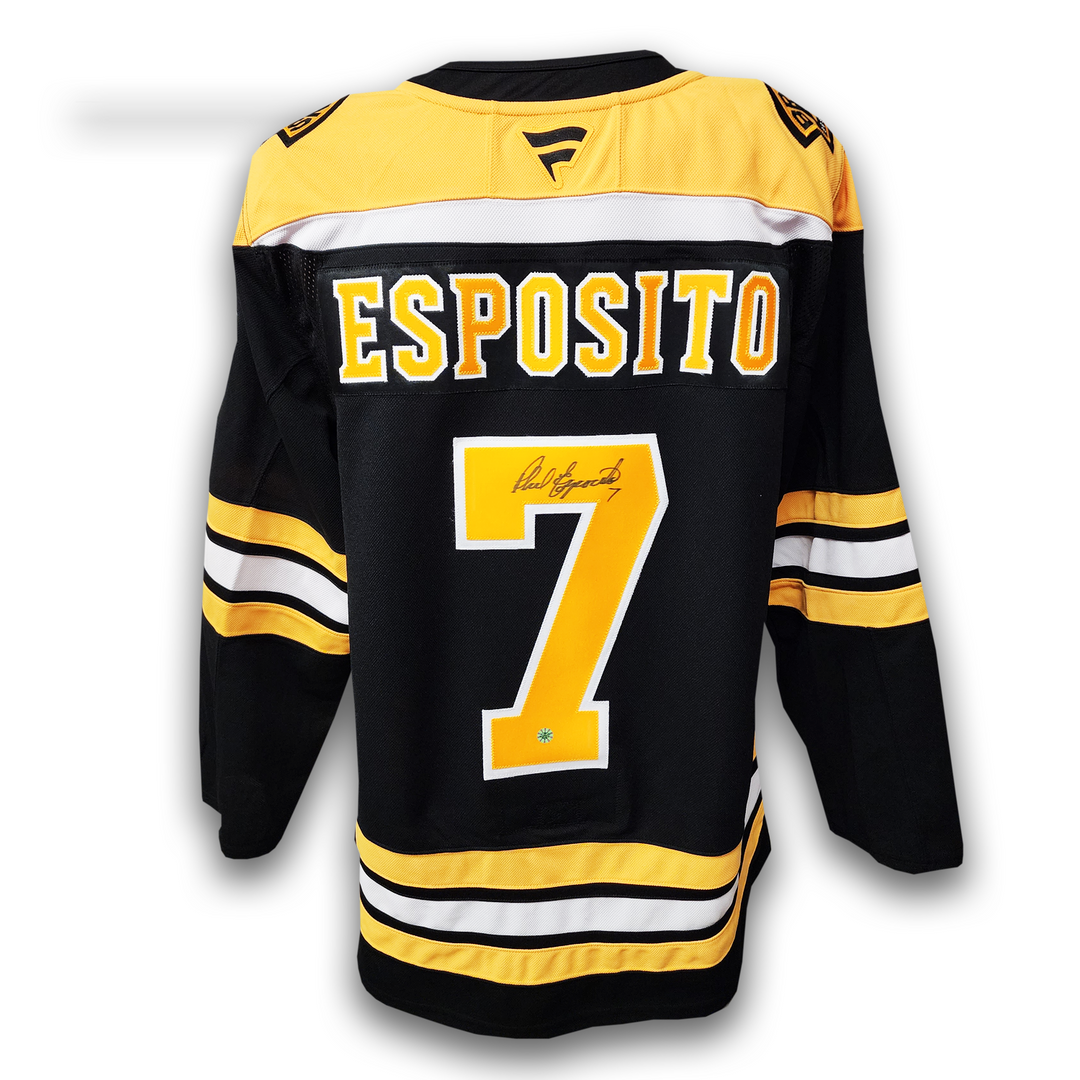 Phil Esposito Autographed Boston Bruins Home Fanatics Premium Jersey