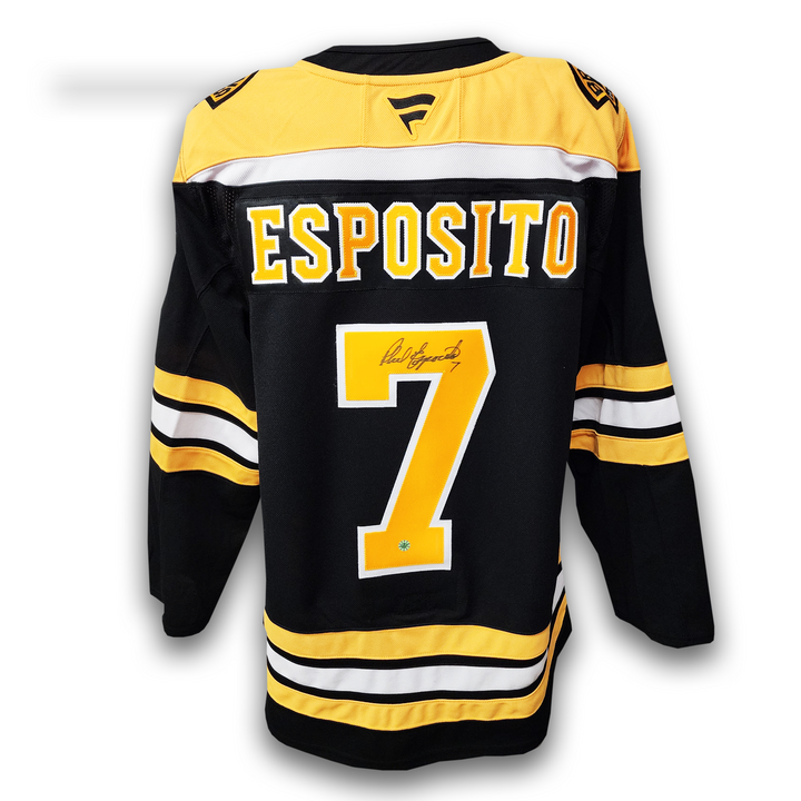 Phil Esposito Autographed Boston Bruins Home Fanatics Premium Jersey