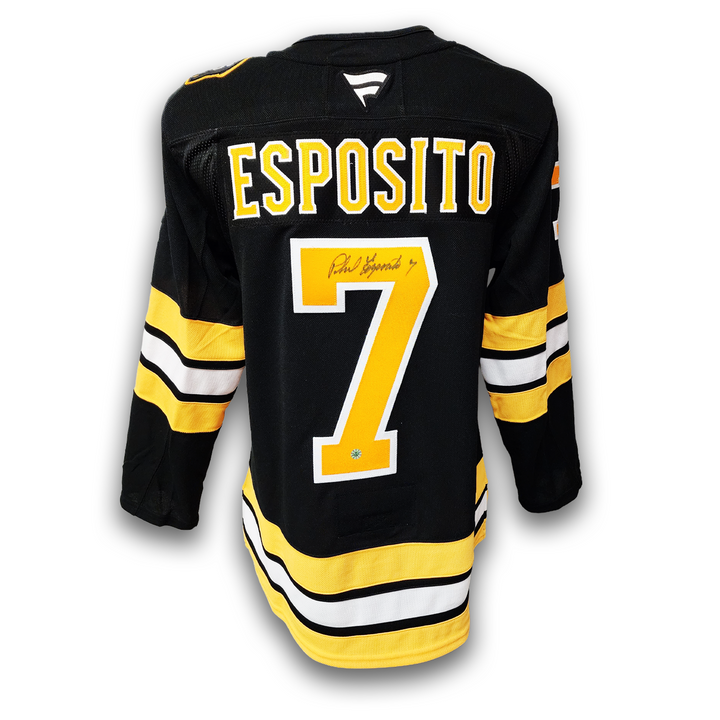 Phil Esposito Autographed Boston Bruins Home Fanatics Premium Jersey