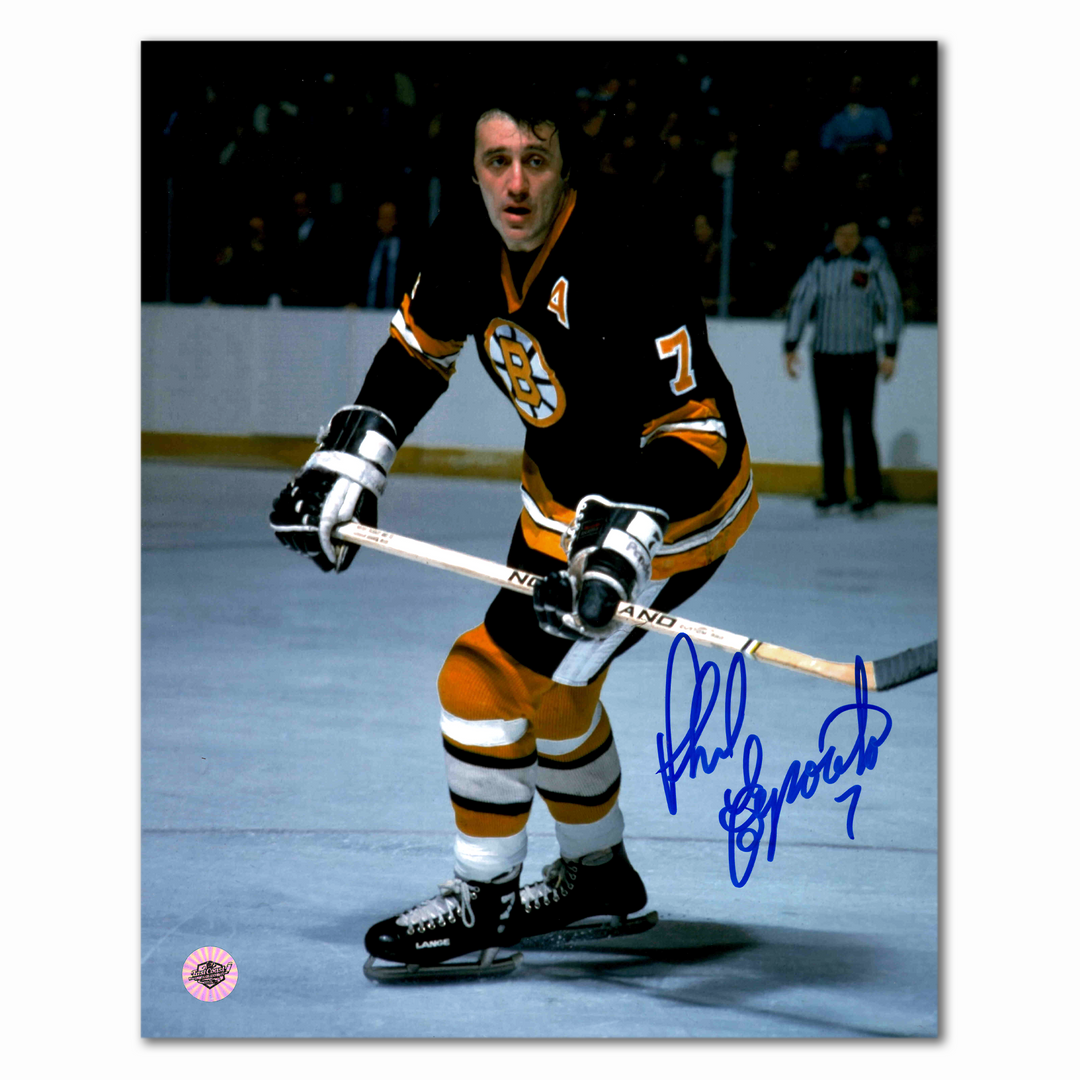 Phil Esposito Autographed Boston Bruins Home 8x10 Photo