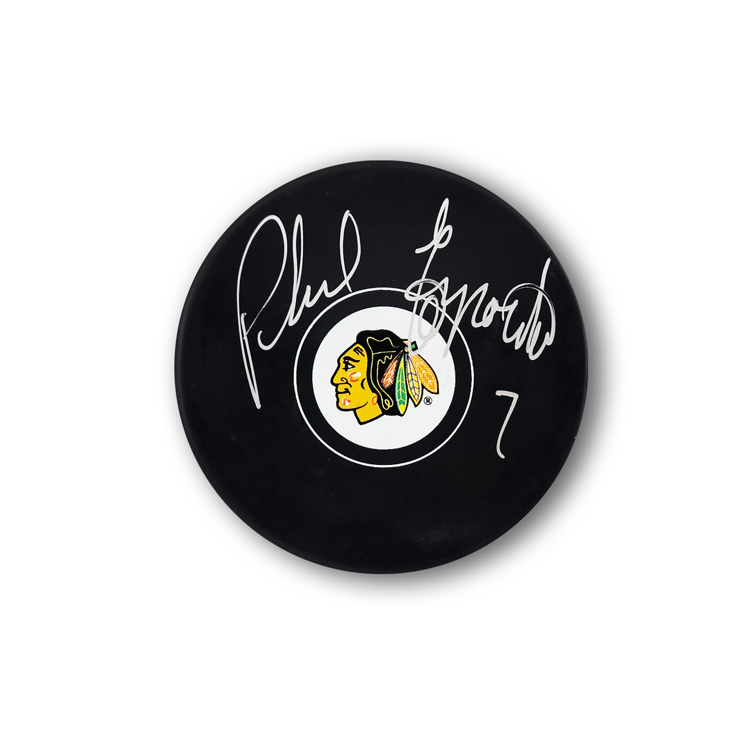 Phil Esposito Autographed Chicago Black Hawks Hockey Puck