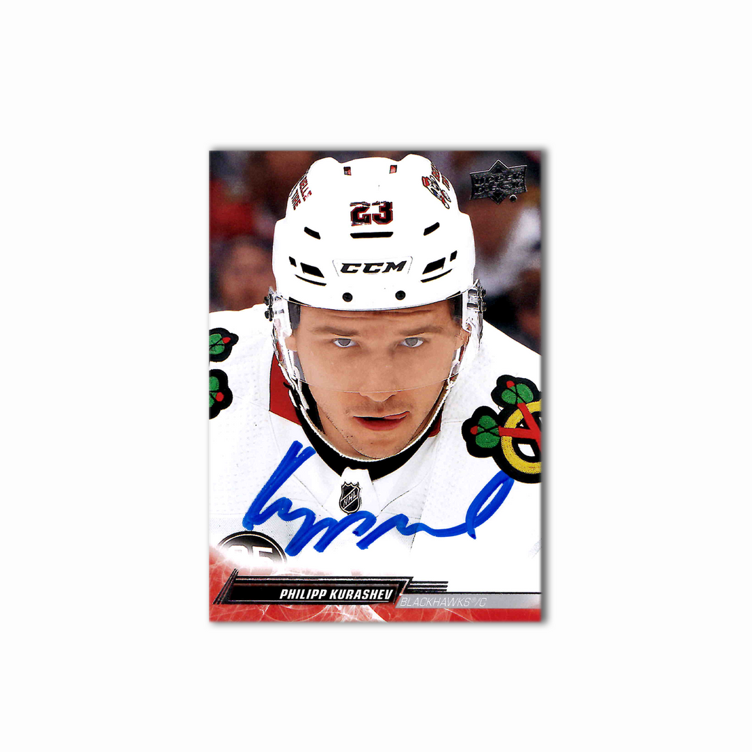 Philipp Kurashev Autographed Chicago Black Hawks 2022-23 Upper Deck 