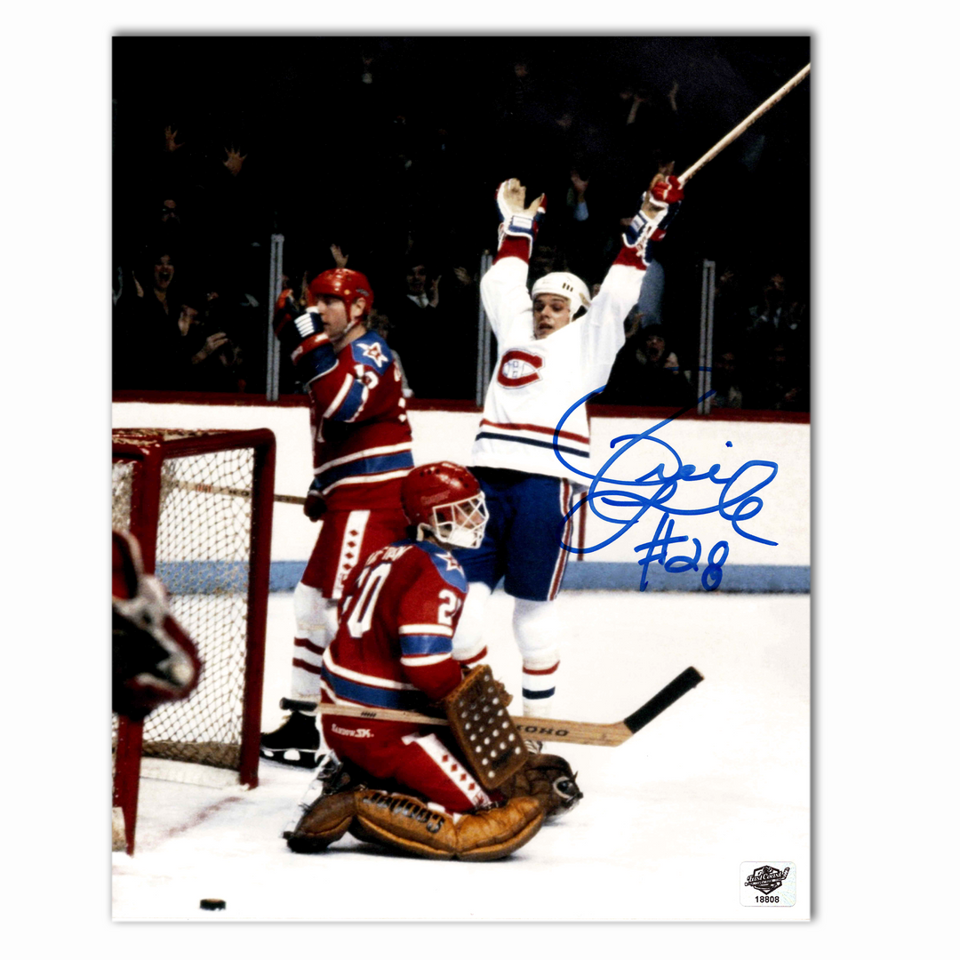 Pierre Larouche Autographed Montreal Canadiens 8x10 Photo