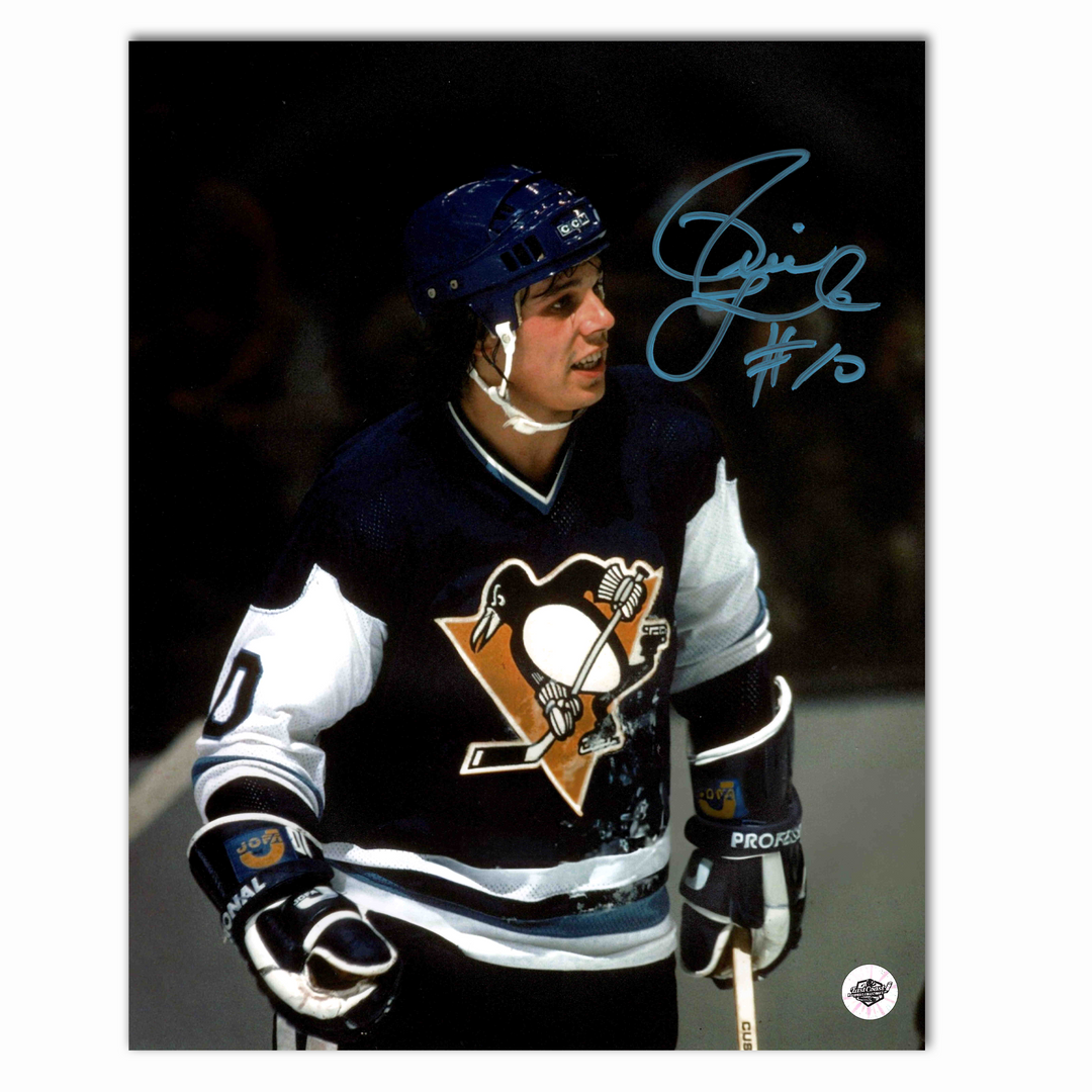 Pierre Larouche Autographed Pittsburgh Penguins Close Up 8x10 Photo