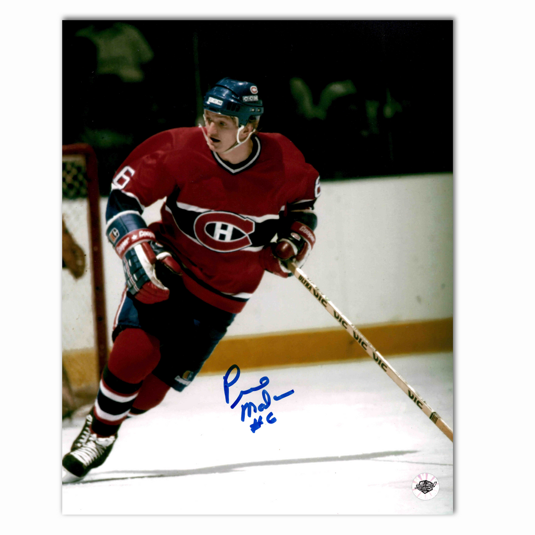 Pierre Mondou Autographed Montreal Canadiens Home 8x10 Photo