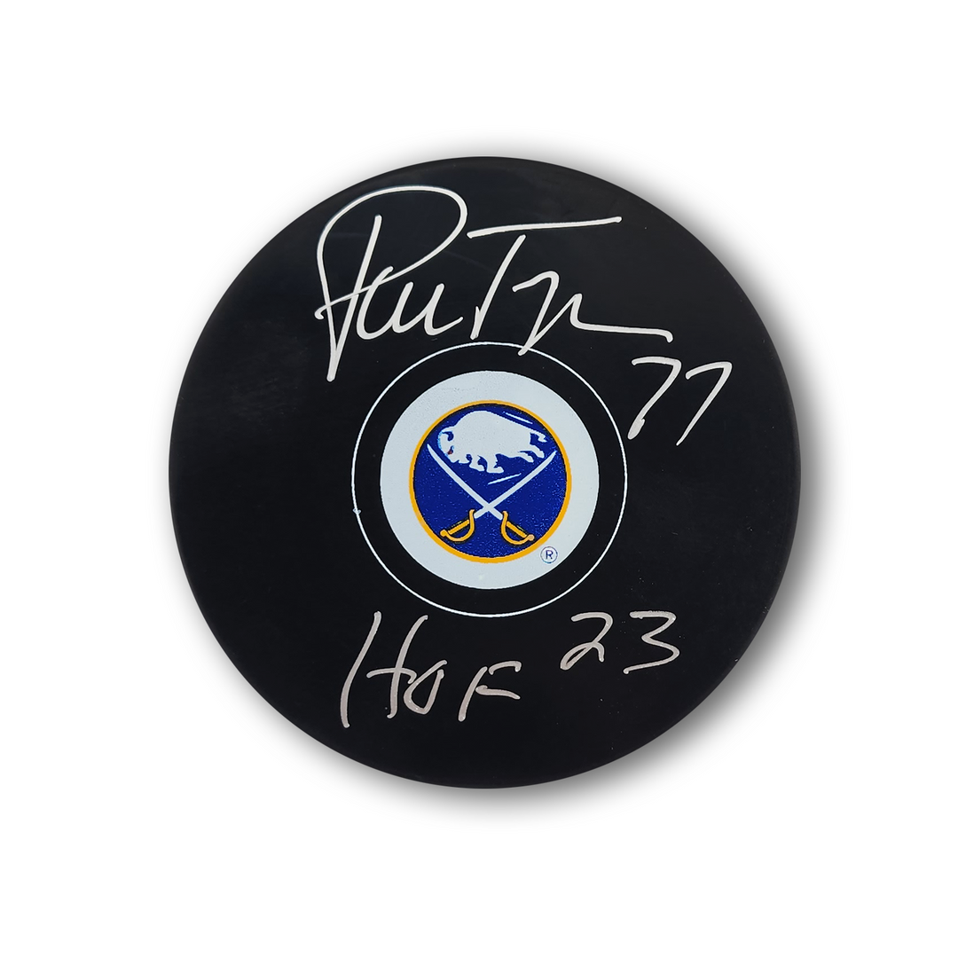 Pierre Turgeon Autographed Buffalo Sabres Hockey Puck