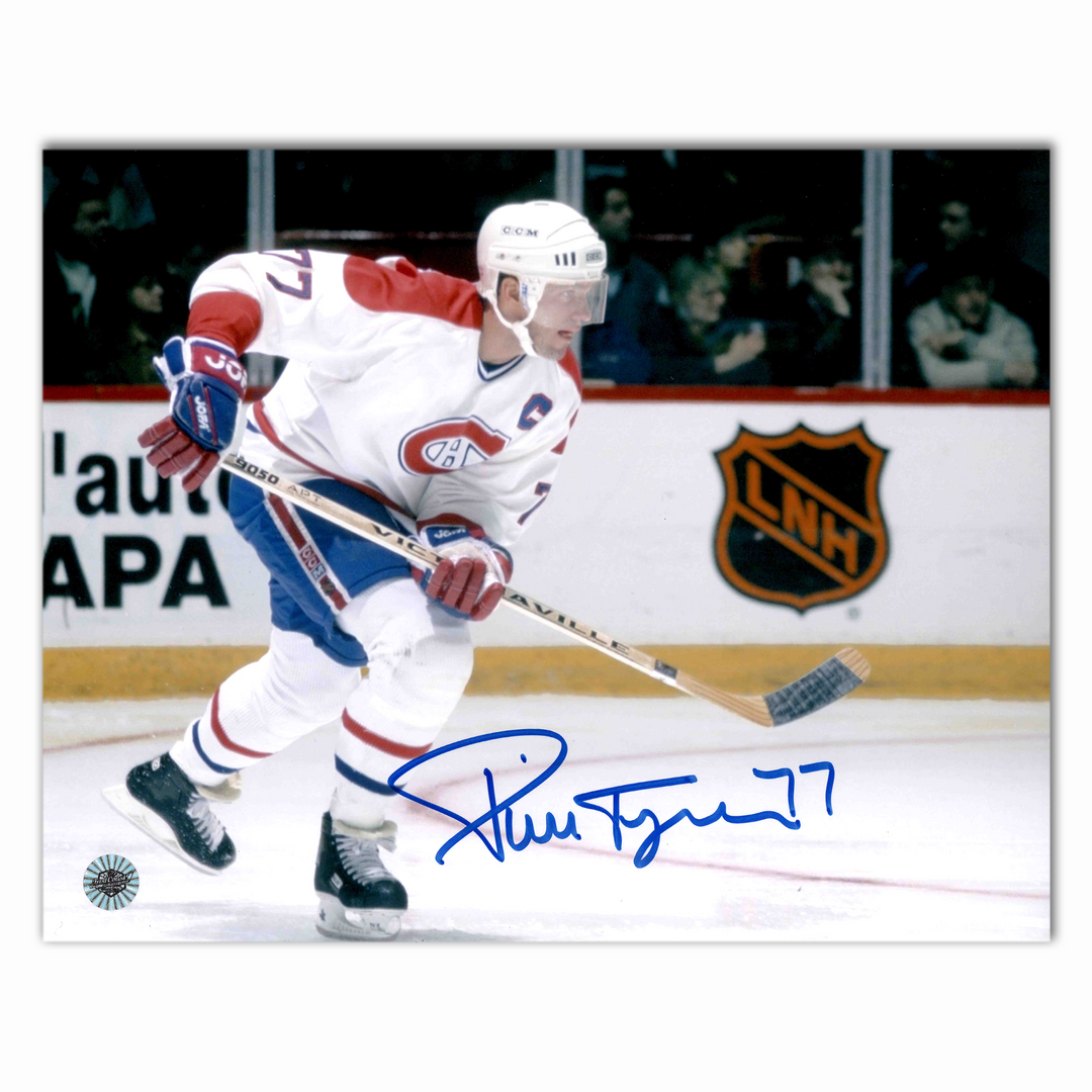 Pierre Turgeon Autographed Montreal Canadiens Away 8x10 Horizontal Photo