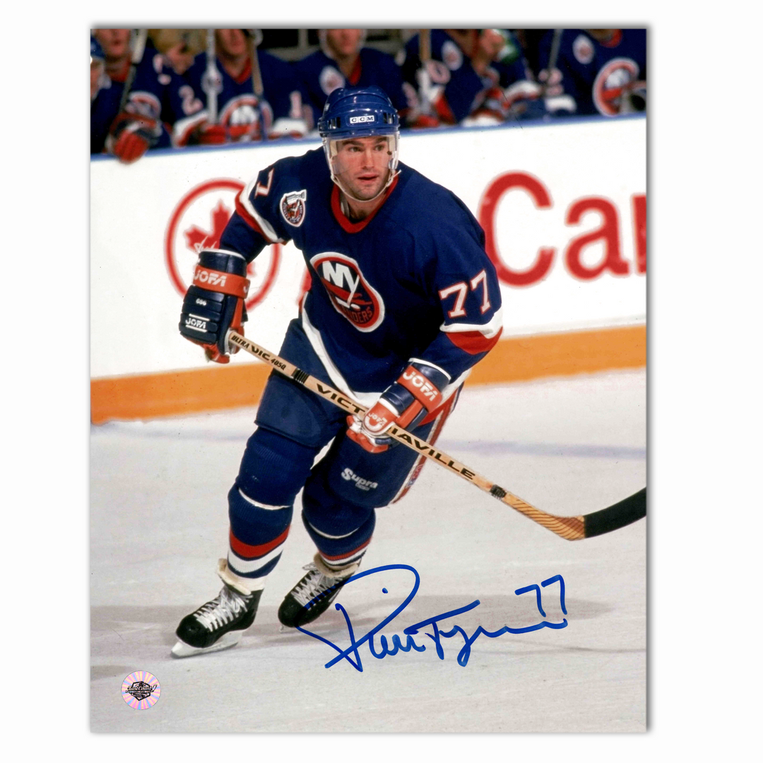 Pierre Turgeon Autographed New York Islanders Home 8x10 Photo