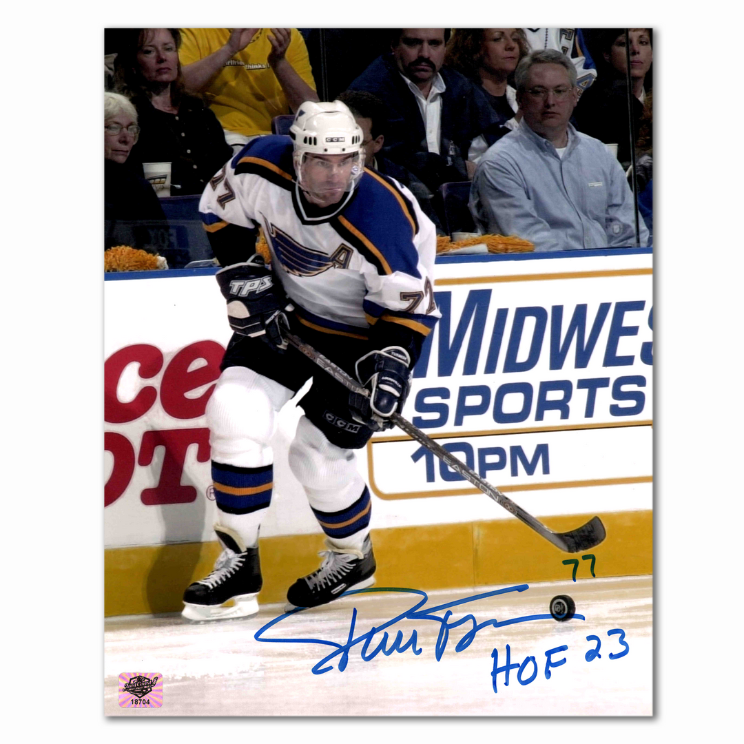 Pierre Turgeon Autographed St. Louis Blues 8x10 Photo