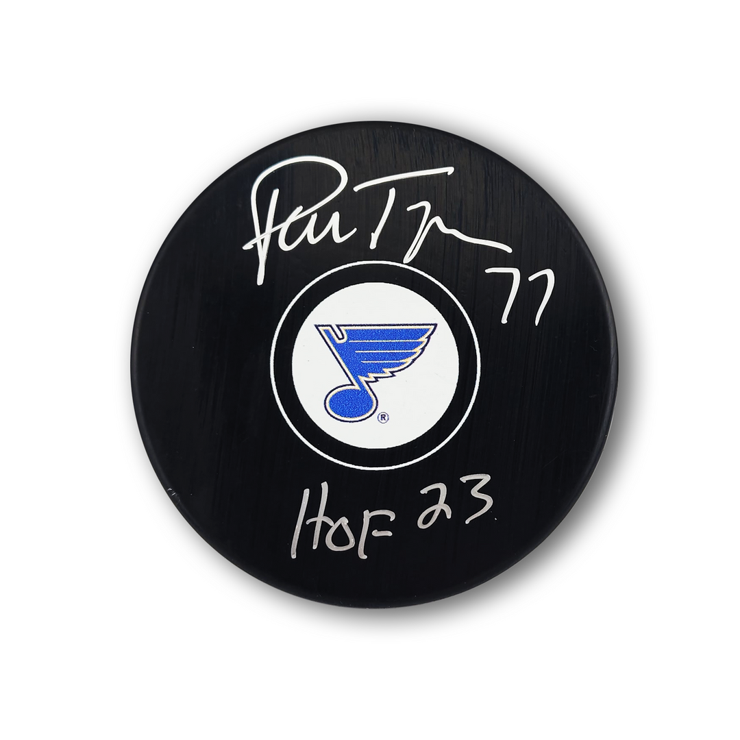 Pierre Turgeon Autographed St. Louis Blues Hockey Puck
