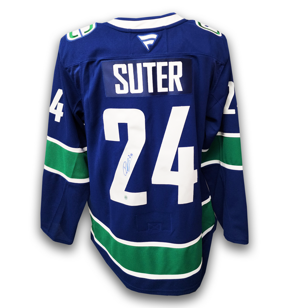 Pius Suter Autographed Vancouver Canucks Home Fanatics Premium Jersey