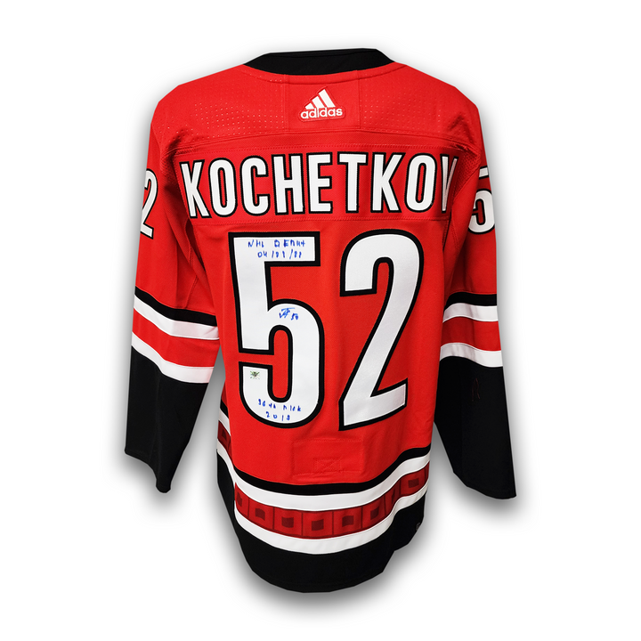 Pyotr Kochetkov Autographed Carolina Hurricanes Home Adidas Jersey Inscribed