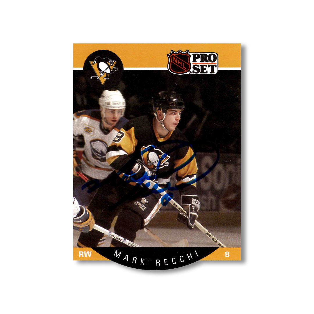 Mark Recchi Autographed 1990-91 Pro Set Hockey Card #239