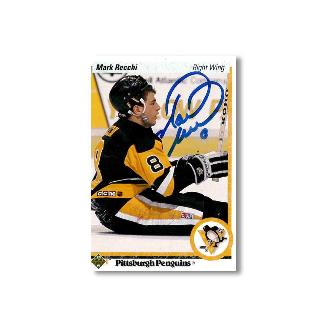 Mark Recchi Autographed 1990-91 Pro Set Hockey Card #239