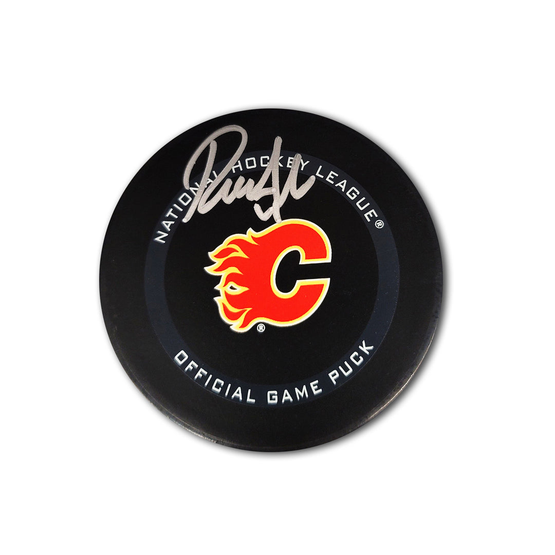 Rasmus Andersson Calgary Flames Official Autographed Hockey Puck