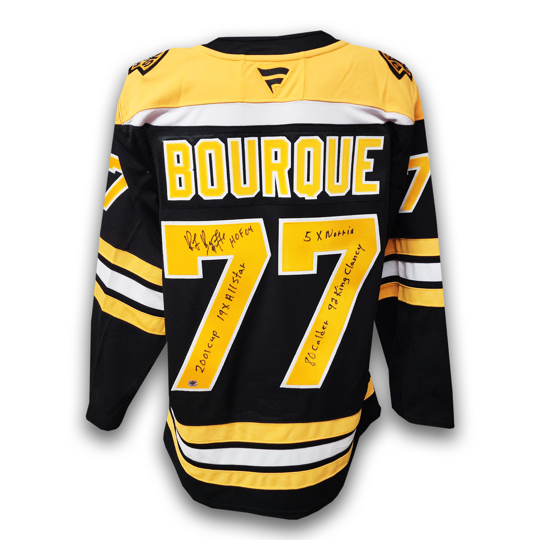 Ray Bourque Autographed Boston Bruins Fanatics Premium Career Jersey