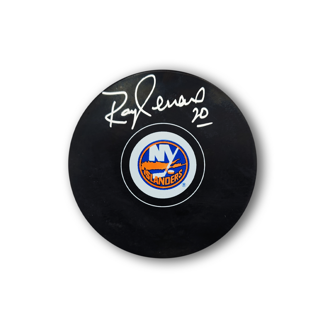 Ray Ferraro Autographed New York Islanders Hockey Puck
