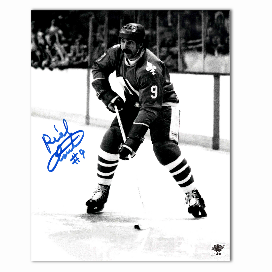 Real Cloutier Autographed Quebec Nordiques Home 8x10 Photo