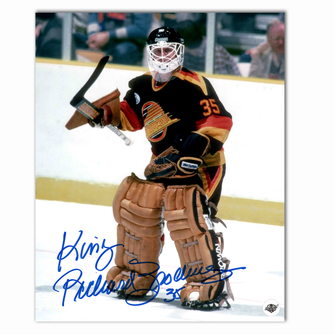 Richard Brodeur Autographed Vancouver Canucks Home 8x10 Photo