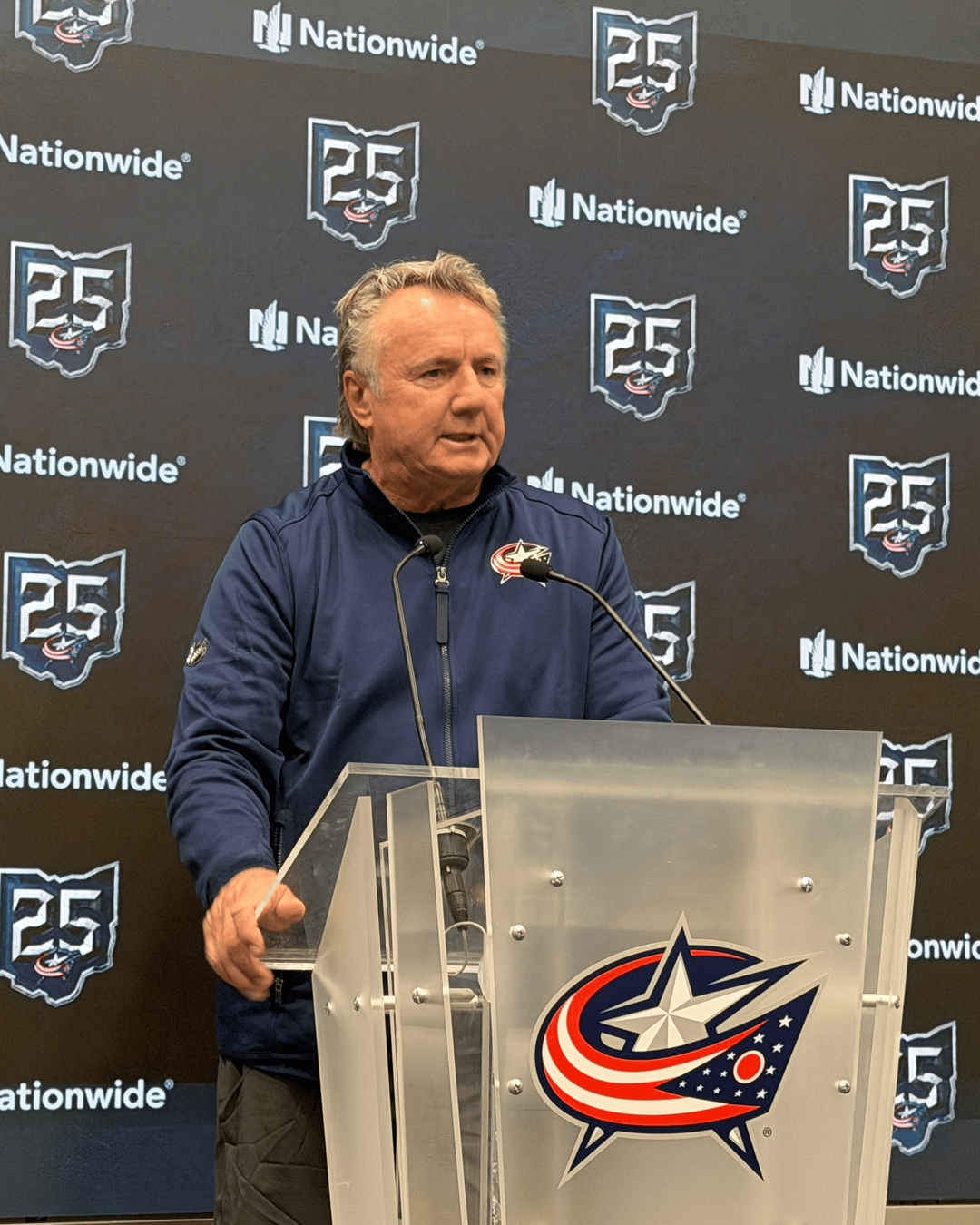 Pre-Order - Rick Bowness Autographed Columbus Blue Jackets 8x10 Photo (Coach)