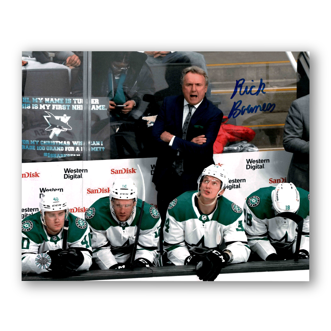 Rick Bowness Autographed Dallas Stars Coaching 8x10 Photo