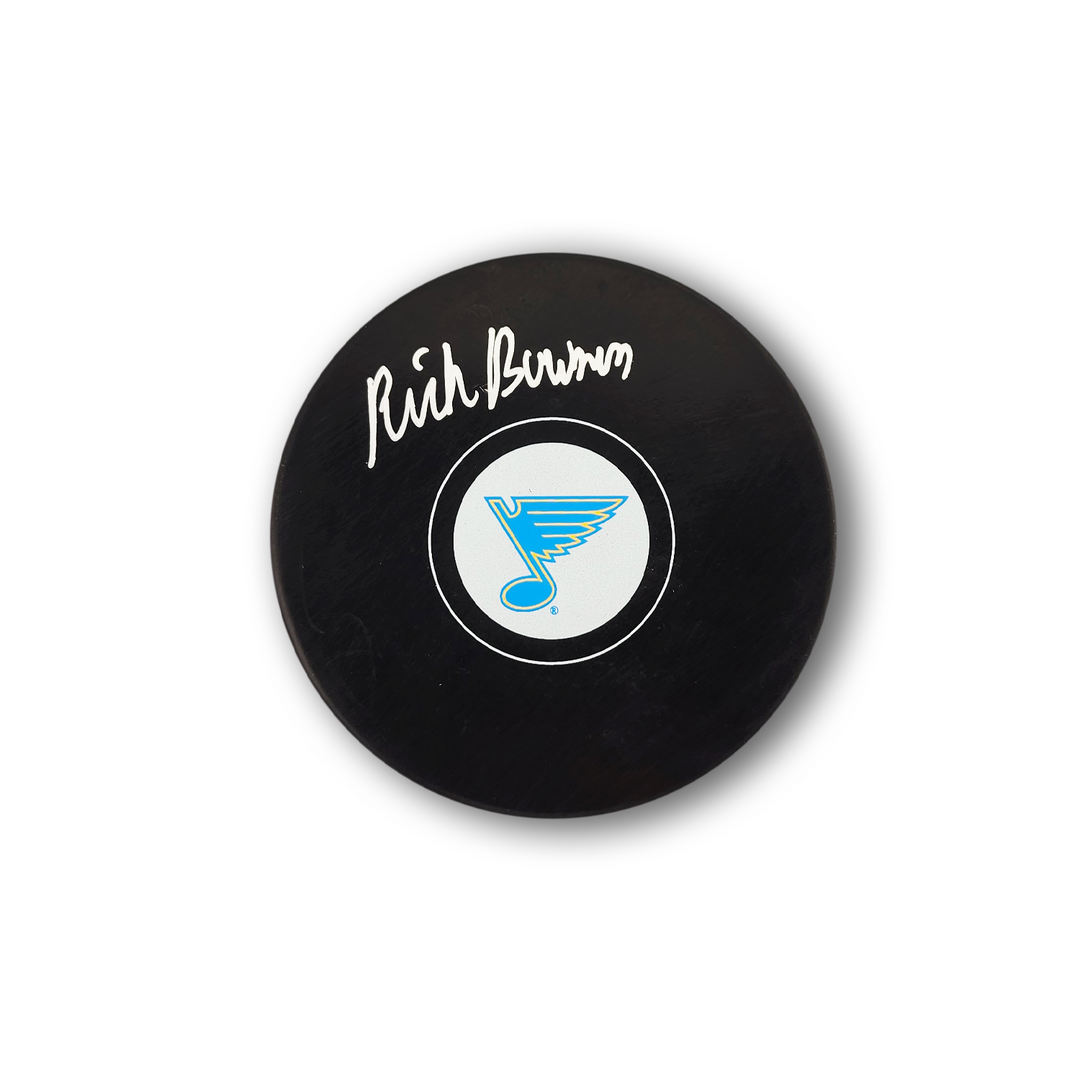 Rick Bowness Autographed St. Louis Blues Hockey Puck