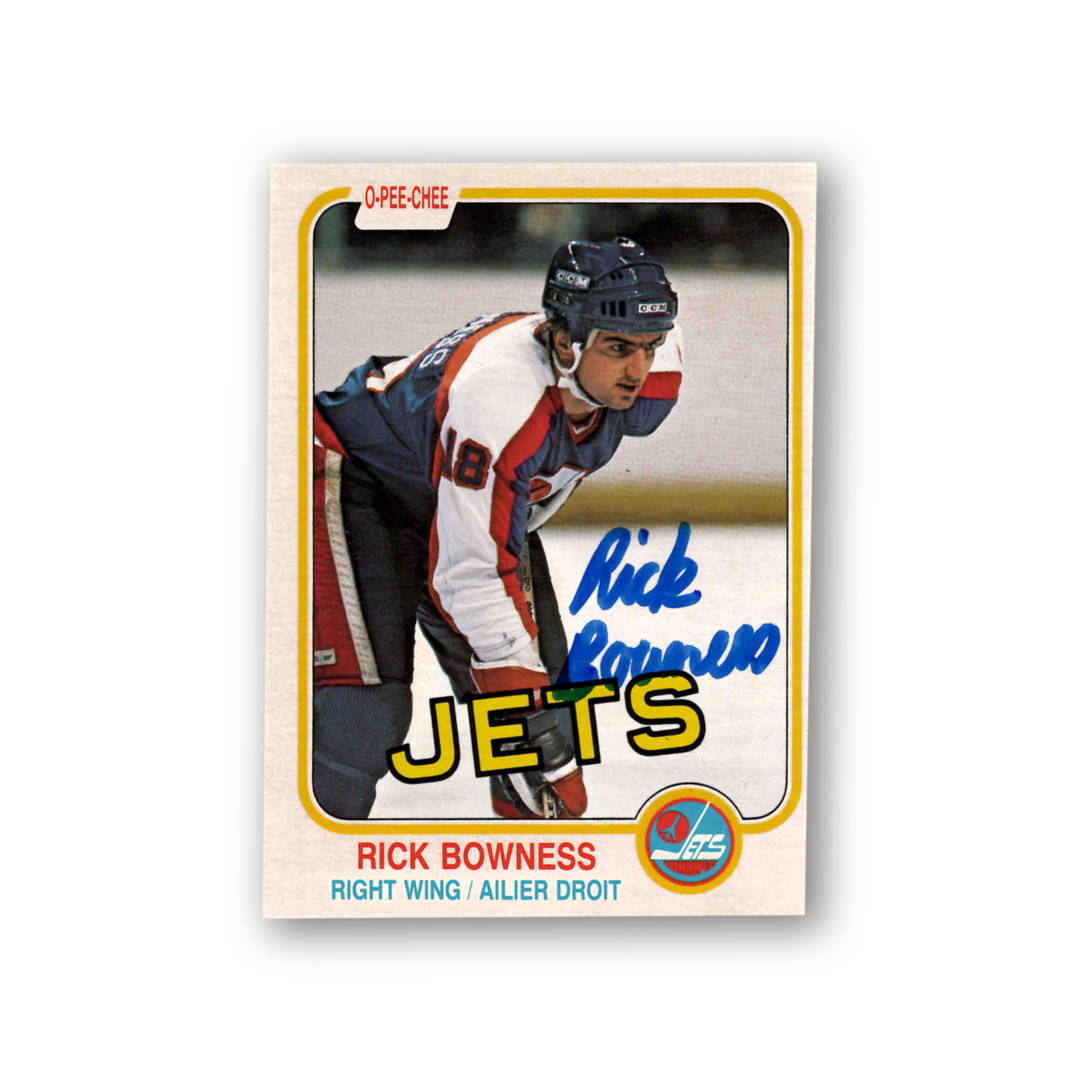 Rick Bowness Autographed Winnipeg Jets 1981-82 O-Pee-Chee 