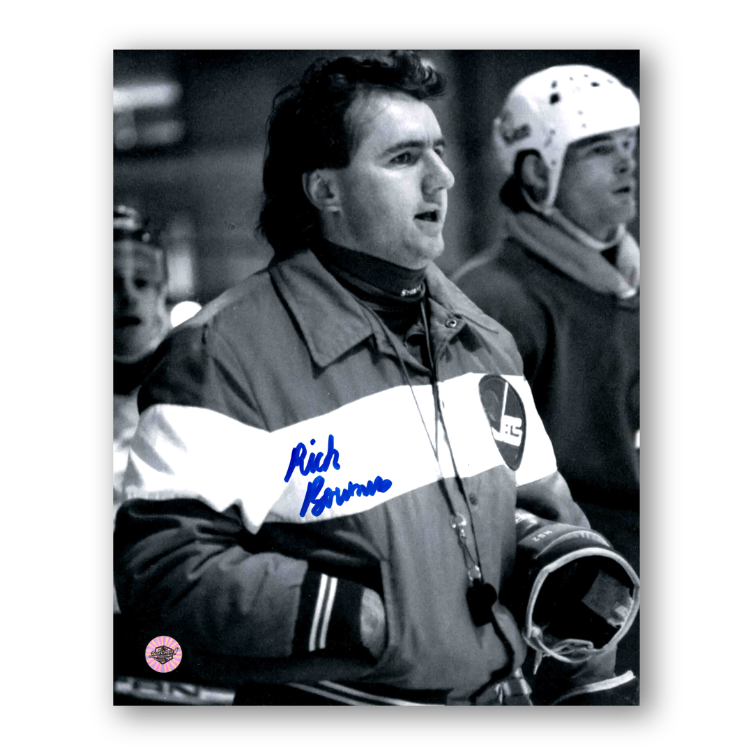 Rick Bowness Autographed Winnipeg Jets Original Coaching 8x10 Photo
