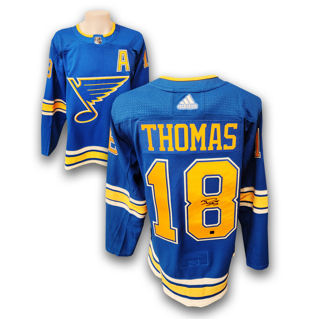 Robert Thomas Autographed St. Louis Blues Alternate Adidas Jersey