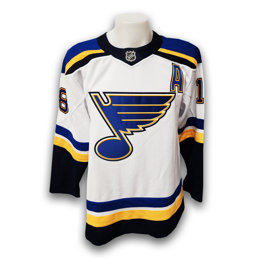 Robert Thomas Autographed St. Louis Blues Away Fanatics Premium Jersey