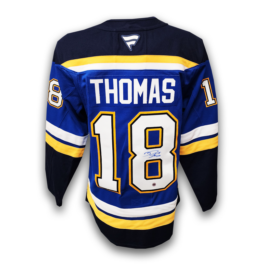 Robert Thomas Autographed St. Louis Blues Home Fanatics Premium Jersey
