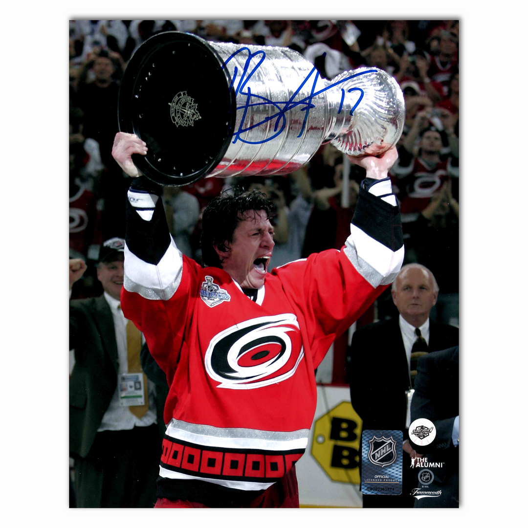 Rod Brind'Amour Autographed Carolina Hurricanes 2006 Stanley Cup 8x10 Photo