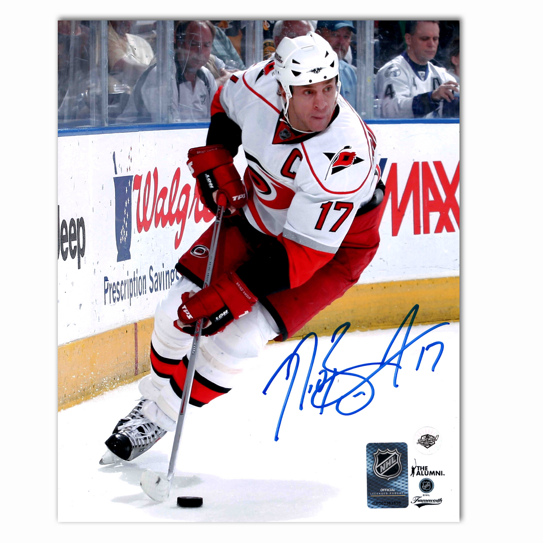 Rod Brind'Amour Autographed Carolina Hurricanes Away 8x10 Photo
