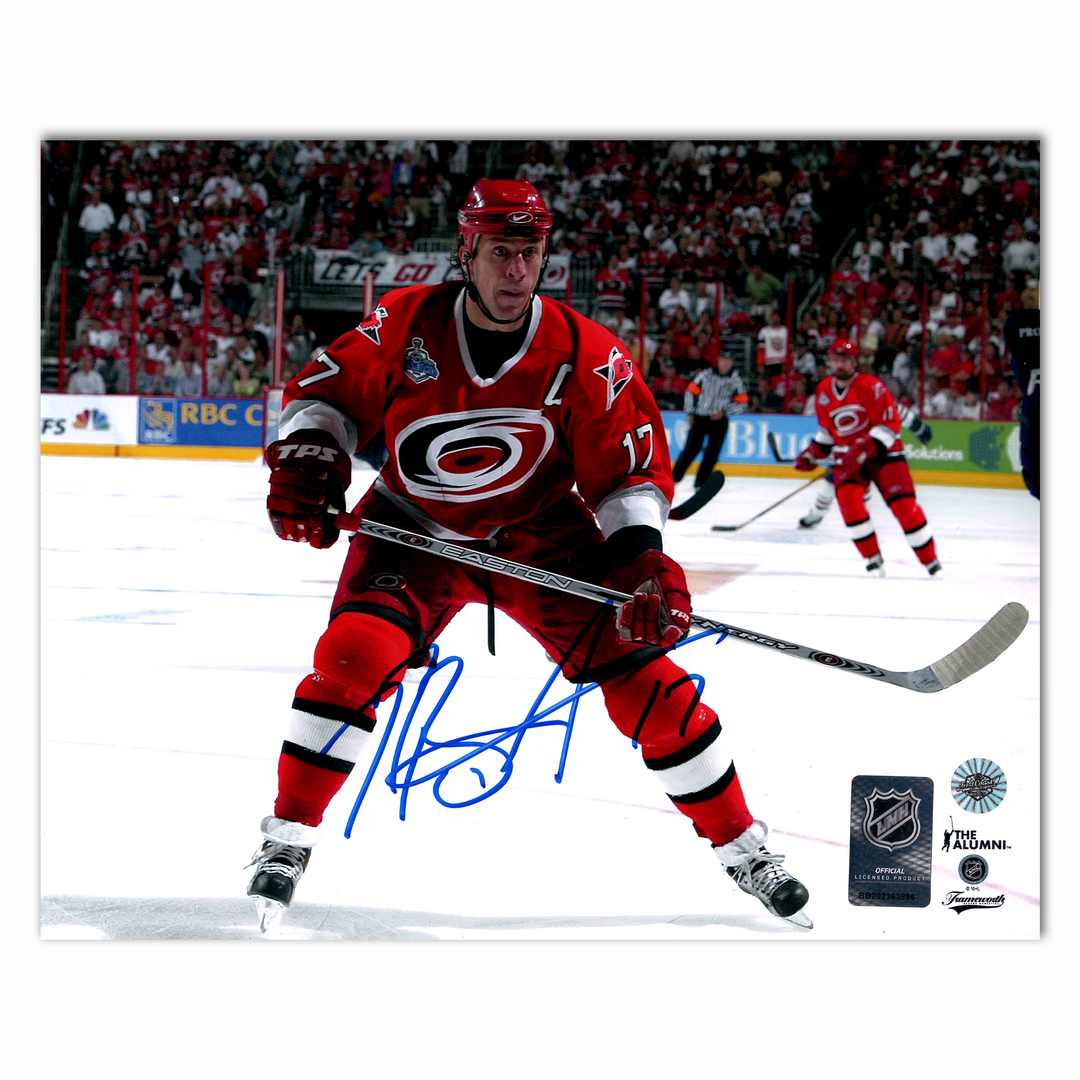 Rod Brind'Amour Autographed Carolina Hurricanes Home Horizontal 8x10 Photo
