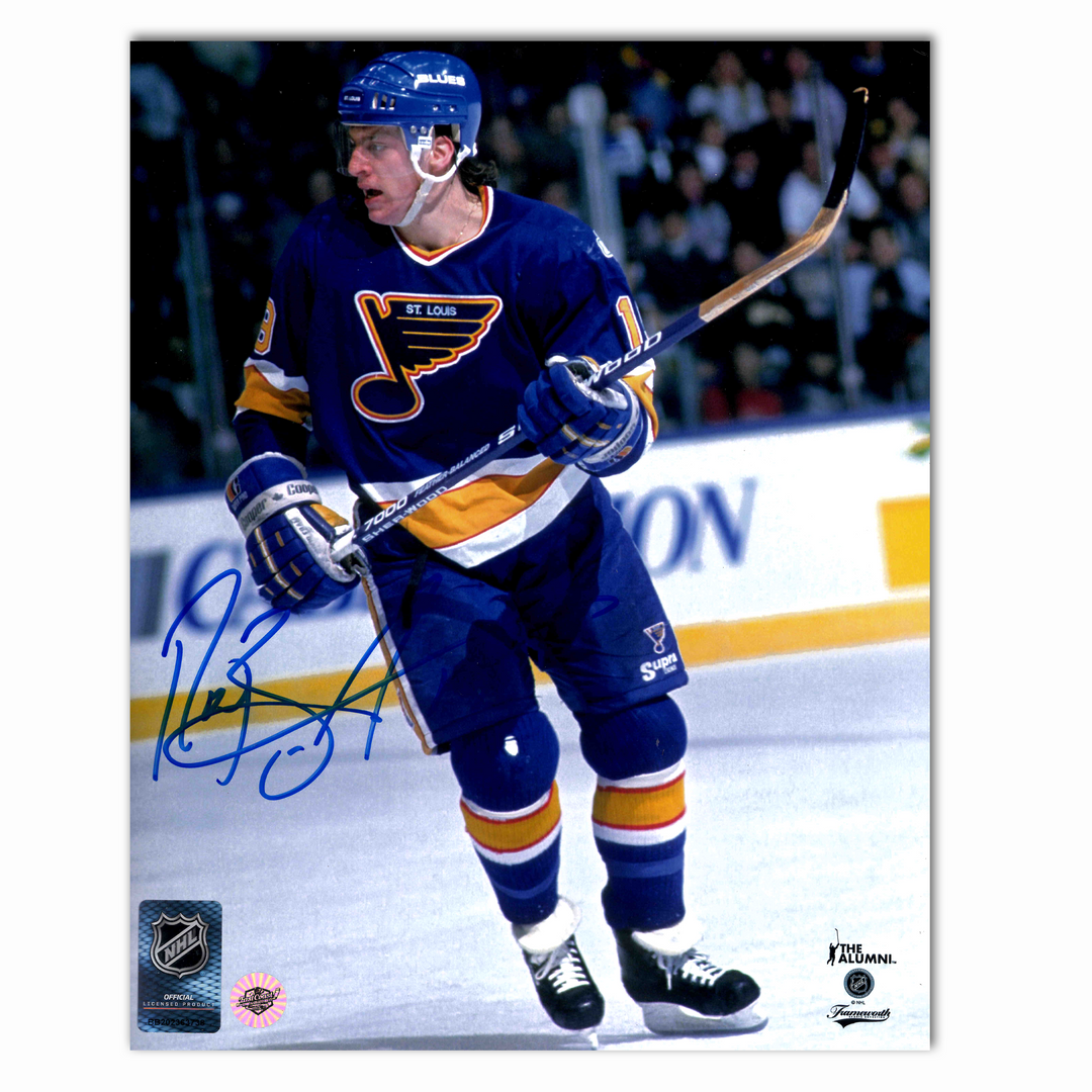 Rod Brind'Amour Autographed St. Louis Blues Home 8x10 Photo