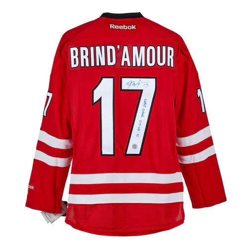 Rod Brind'Amour Carolina Hurricanes Signed & Dated Last Game Reebok Jersey