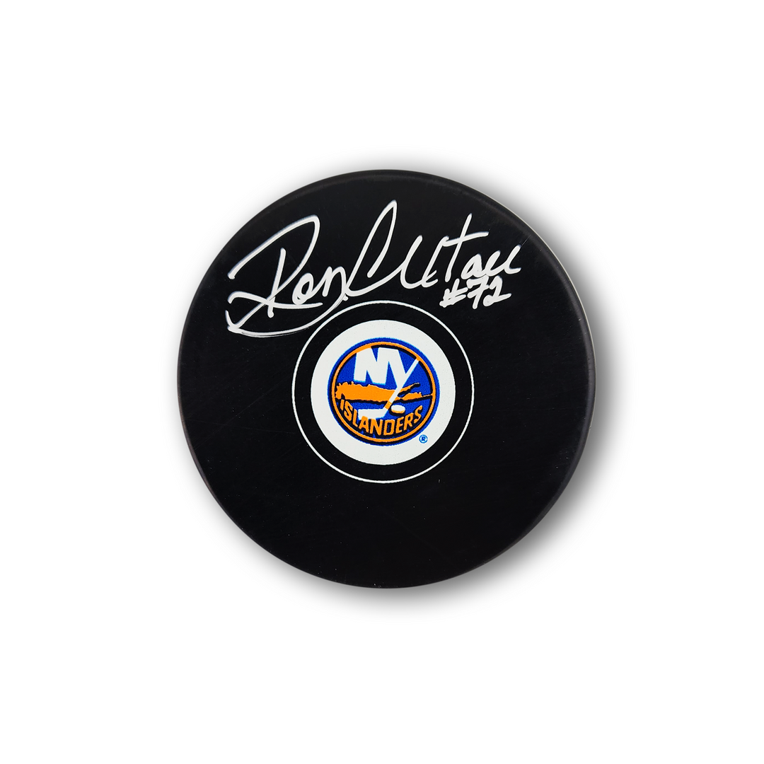 Ron Hextall Autographed New York Islanders Hockey Puck