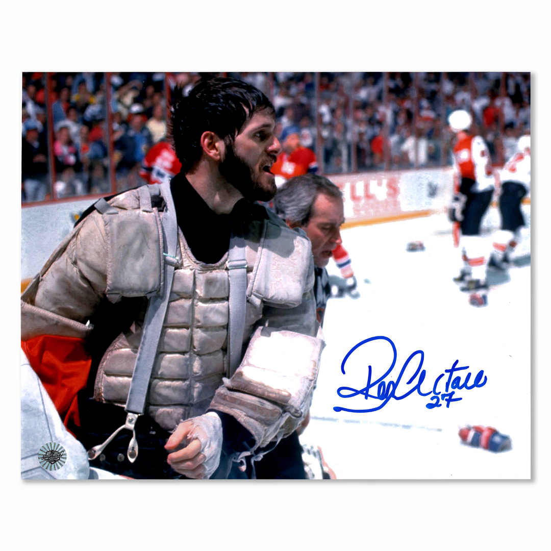 Ron Hextall Autographed Philadelphia Flyers Felix Potvin Fight 8x10 Photo